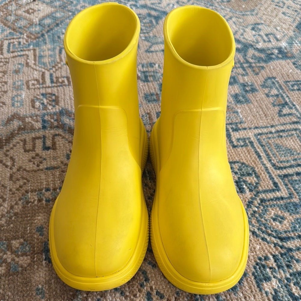 Prada Yellow Rubber Boots